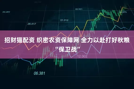 招财猫配资 织密农资保障网 全力以赴打好秋粮“保卫战”